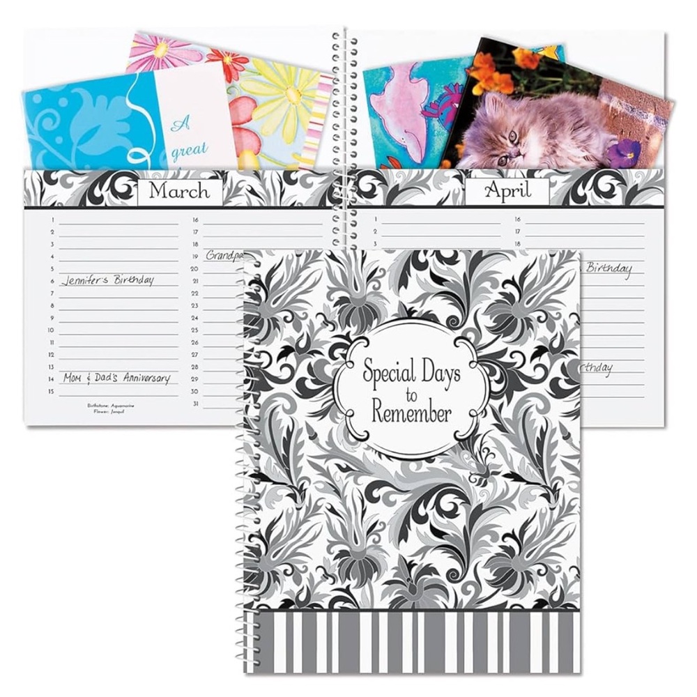 NWOT Floral Special Days Planner Card and Date Organizer